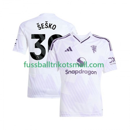 Fußballtrikots Manchester United Benjamin Sesko 30 2025-2026 Kurzarm Auswärts-trikot kaufen